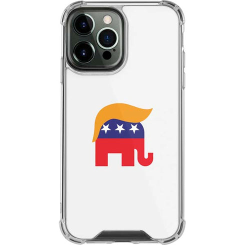 Republican Trump Hair iPhone 14 Pro Max Clear Case