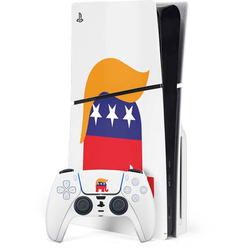 Republican Trump Hair PS5 Slim Disk Bundle Skin