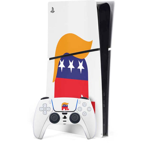 Republican Trump Hair PS5 Slim Digital Edition Console Skin