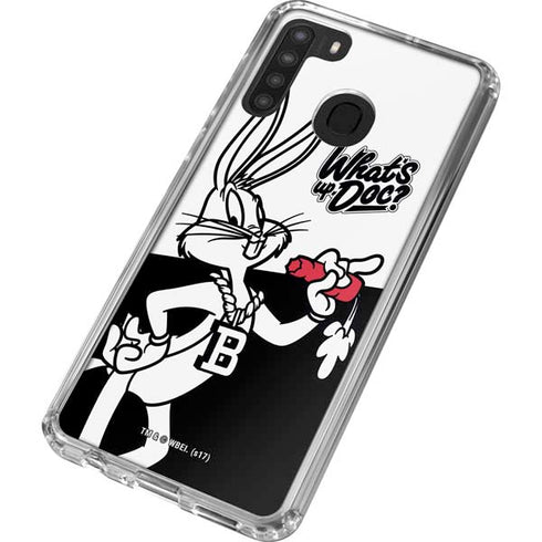 Looney Tunes Retro Bugs Bunny Galaxy A21 Clear Case