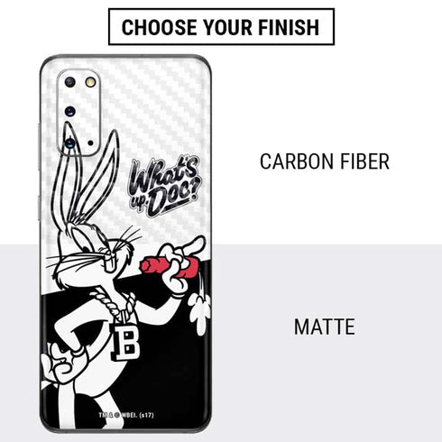 Looney Tunes Retro Bugs Bunny Galaxy S20 Skin