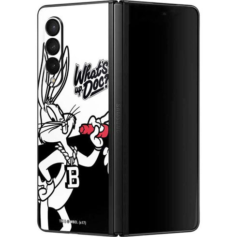 Looney Tunes Retro Bugs Bunny Galaxy Z Fold3 5G Skin