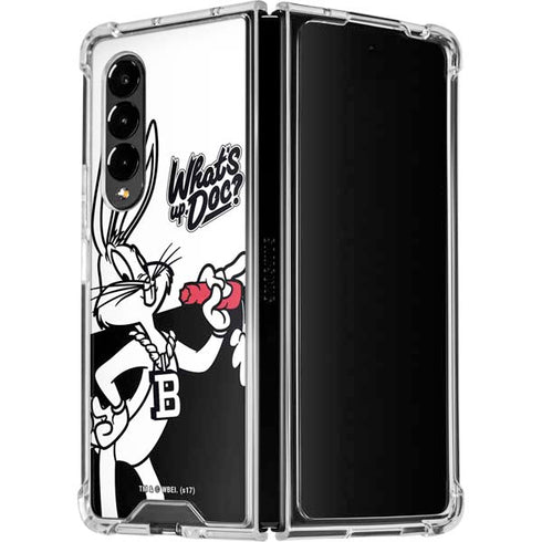 Looney Tunes Retro Bugs Bunny Galaxy Z Fold4 5G Clear Case