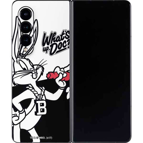 Looney Tunes Retro Bugs Bunny Galaxy Z Fold4 5G Skin