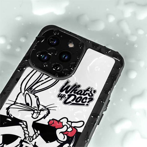 Looney Tunes Retro Bugs Bunny iPhone 14 Pro Max Waterproof Case