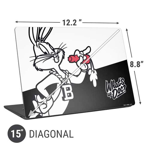 Looney Tunes Retro Bugs Bunny Universal Laptop 15in (12.2 x 8.8in) Skin