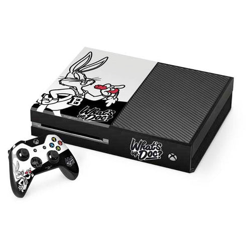 Looney Tunes Retro Bugs Bunny Xbox One Console and Controller Bundle Skin