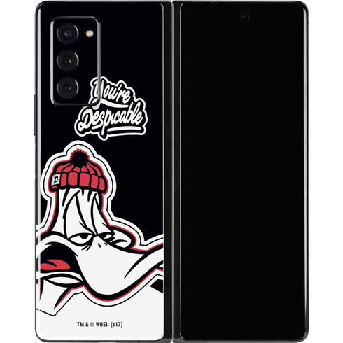 Looney Tunes Retro Daffy Duck Galaxy Z Fold2 5G Skin