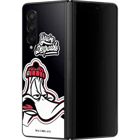 Looney Tunes Retro Daffy Duck Galaxy Z Fold3 5G Skin