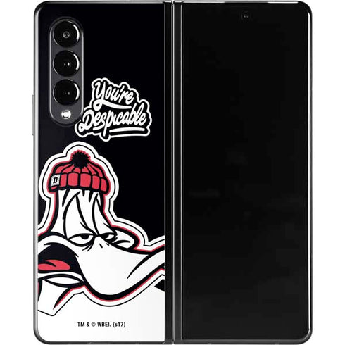 Looney Tunes Retro Daffy Duck Galaxy Z Fold3 5G Skin