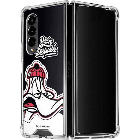 Looney Tunes Retro Daffy Duck Galaxy Z Fold4 5G Clear Case