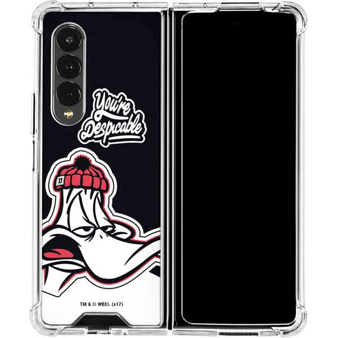 Looney Tunes Retro Daffy Duck Galaxy Z Fold4 5G Clear Case