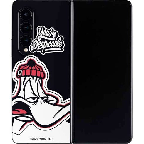 Looney Tunes Retro Daffy Duck Galaxy Z Fold4 5G Skin