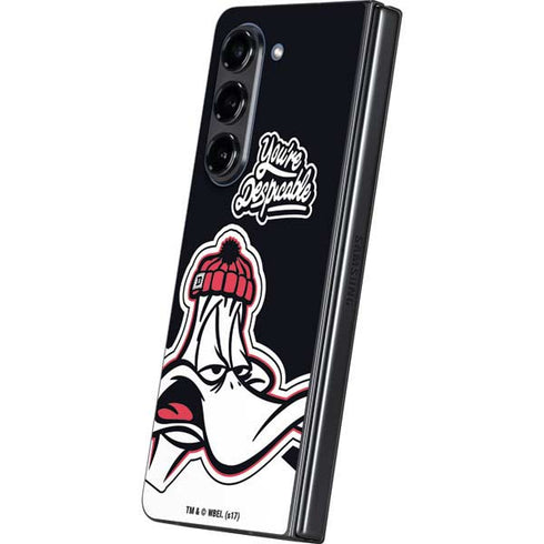 Looney Tunes Retro Daffy Duck Galaxy Z Fold5 5G Skin