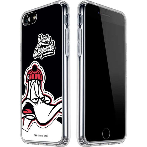 Looney Tunes Retro Daffy Duck iPhone SE (2nd & 3rd Gen) Clear Case