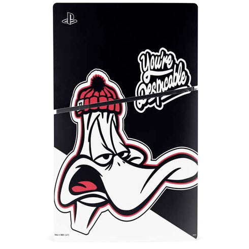 Looney Tunes Retro Daffy Duck PS5 Slim Disk Console Skin
