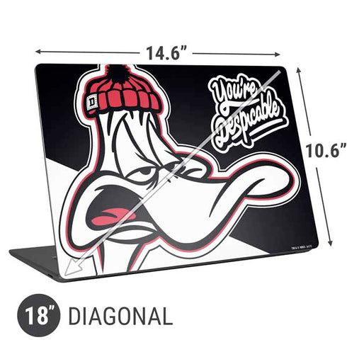 Looney Tunes Retro Daffy Duck Universal Laptop 18in (14.6 x 10.6in) Skin