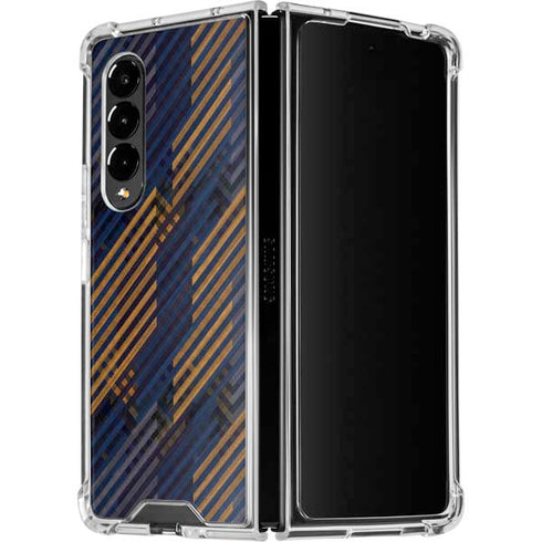 Retro Fall Pattern Galaxy Z Fold4 5G Clear Case