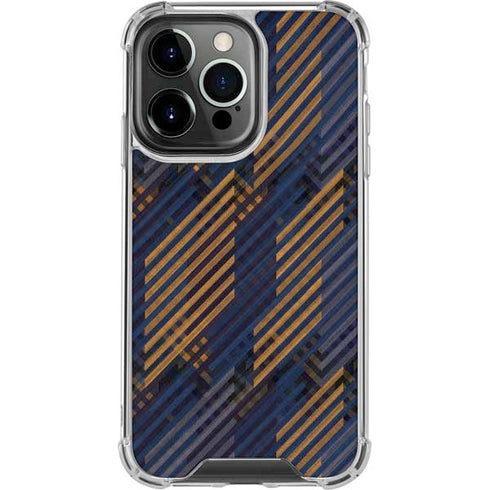Retro Fall Pattern iPhone 15 Pro Clear Case