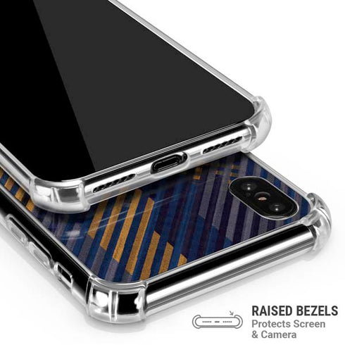 Retro Fall Pattern iPhone XS Max Clear Case