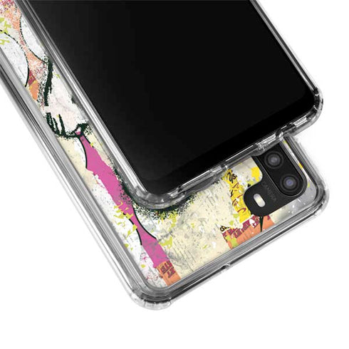 DC Comics The Flash Retro Abstract Running Pose Galaxy A21 Clear Case