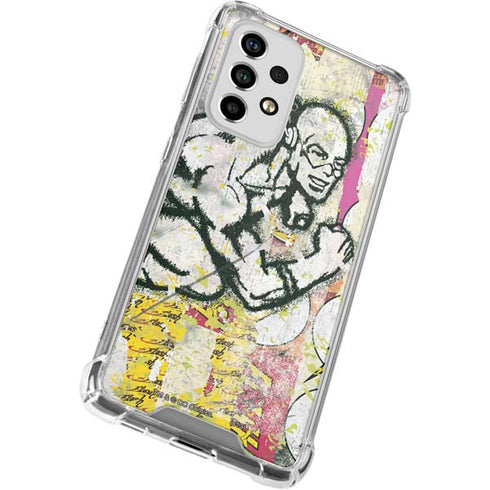 DC Comics The Flash Retro Abstract Running Pose Galaxy A53 5G Clear Case