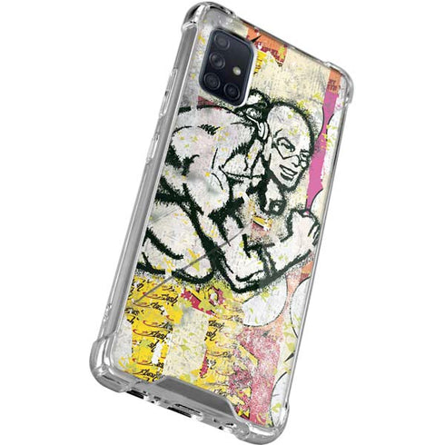 DC Comics The Flash Retro Abstract Running Pose Galaxy A71 5G Clear Case
