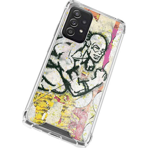 DC Comics The Flash Retro Abstract Running Pose Galaxy A72 5G Clear Case