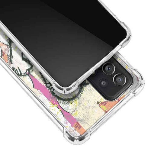 DC Comics The Flash Retro Abstract Running Pose Galaxy A72 5G Clear Case