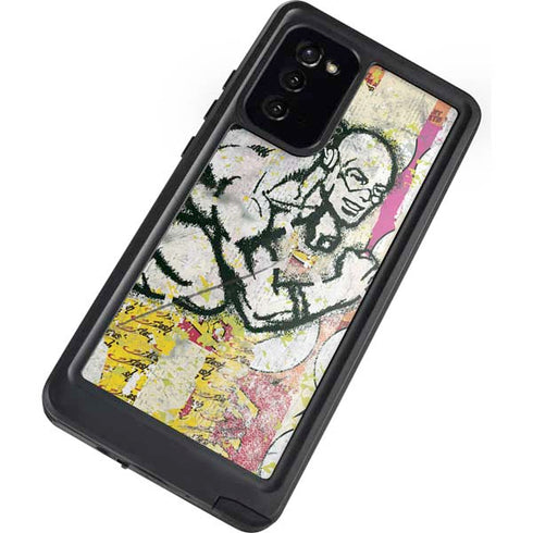 DC Comics The Flash Retro Abstract Running Pose Galaxy Note20 5G Waterproof Case