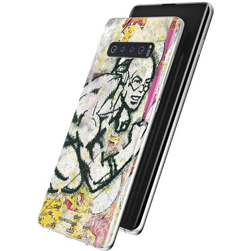 DC Comics The Flash Retro Abstract Running Pose Galaxy S10 Plus Skin