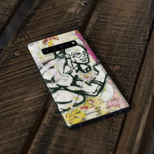 DC Comics The Flash Retro Abstract Running Pose Galaxy S10 Plus Skin