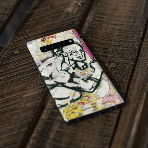 DC Comics The Flash Retro Abstract Running Pose Galaxy S10 Skin