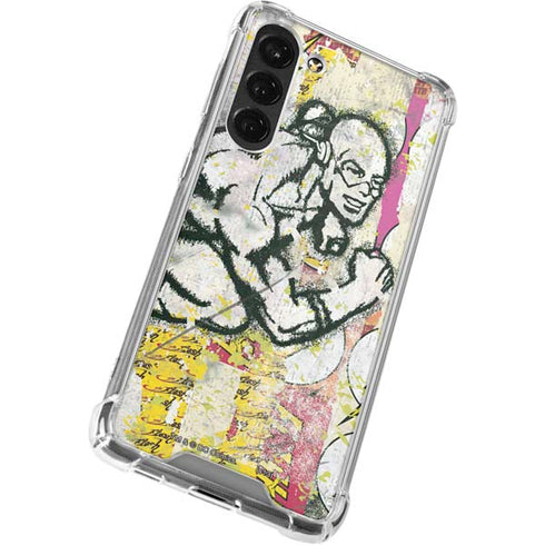 DC Comics The Flash Retro Abstract Running Pose Galaxy S23 Plus Clear Case