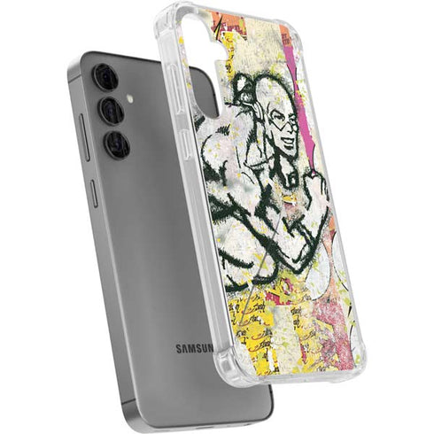 DC Comics The Flash Retro Abstract Running Pose Galaxy S24 Plus Clear Case