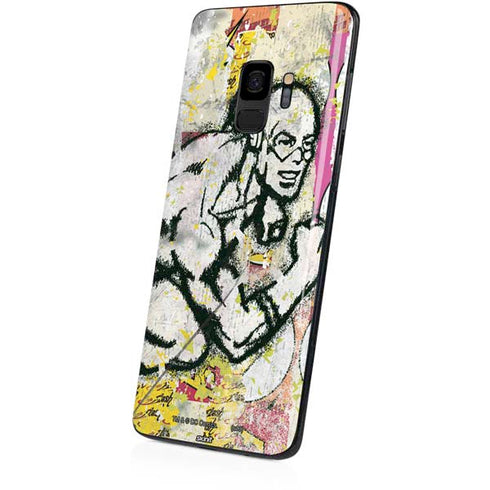 DC Comics The Flash Retro Abstract Running Pose Galaxy S9 Skin