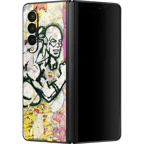 DC Comics The Flash Retro Abstract Running Pose Galaxy Z Fold3 5G Skin