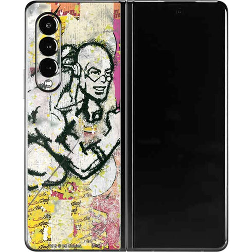 DC Comics The Flash Retro Abstract Running Pose Galaxy Z Fold3 5G Skin