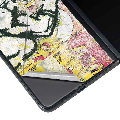 DC Comics The Flash Retro Abstract Running Pose Galaxy Z Fold3 5G Skin