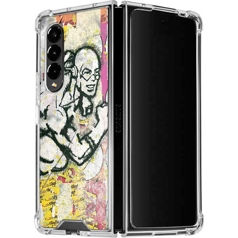 DC Comics The Flash Retro Abstract Running Pose Galaxy Z Fold4 5G Clear Case