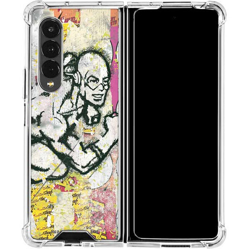 DC Comics The Flash Retro Abstract Running Pose Galaxy Z Fold4 5G Clear Case