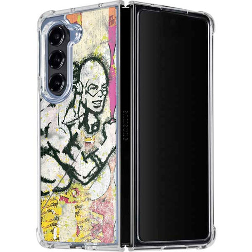 DC Comics The Flash Retro Abstract Running Pose Galaxy Z Fold5 5G Clear Case