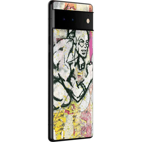 DC Comics The Flash Retro Abstract Running Pose Google Pixel 6 Pro Skin