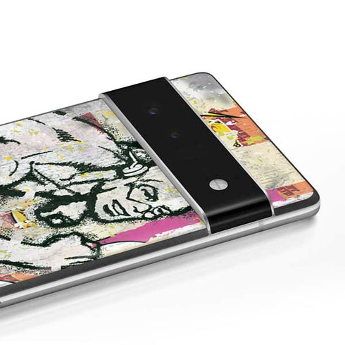 DC Comics The Flash Retro Abstract Running Pose Google Pixel 6 Pro Skin