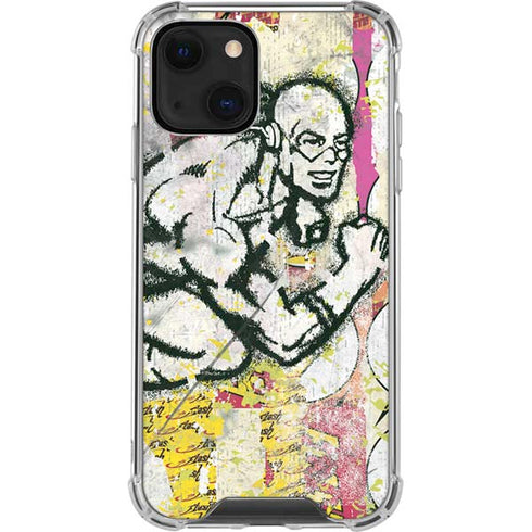 DC Comics The Flash Retro Abstract Running Pose iPhone 14 Plus Clear Case