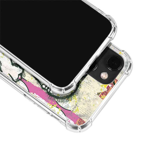 DC Comics The Flash Retro Abstract Running Pose iPhone 14 Plus Clear Case