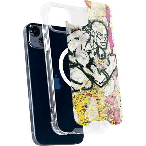 DC Comics The Flash Retro Abstract Running Pose iPhone 15 Plus MagSafe Case