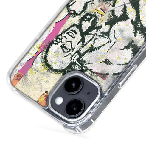 DC Comics The Flash Retro Abstract Running Pose iPhone 15 Plus MagSafe Case