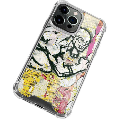 DC Comics The Flash Retro Abstract Running Pose iPhone 14 Pro Clear Case
