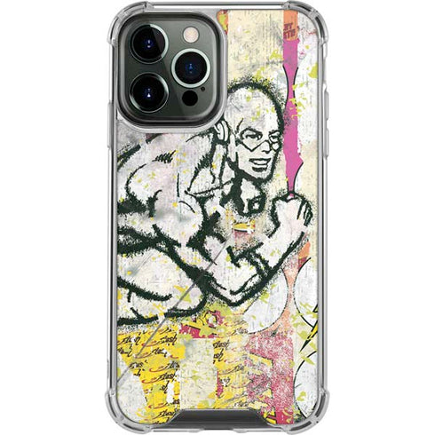 DC Comics The Flash Retro Abstract Running Pose iPhone 14 Pro Max Clear Case